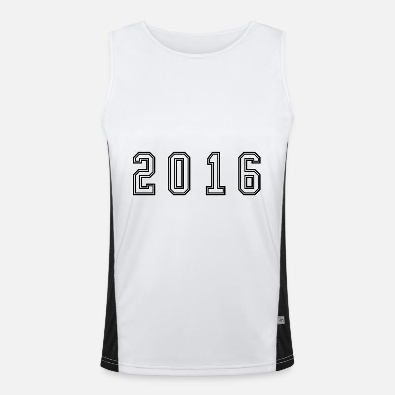 2016 Year Number Men's Functional Contrast Tank Top 