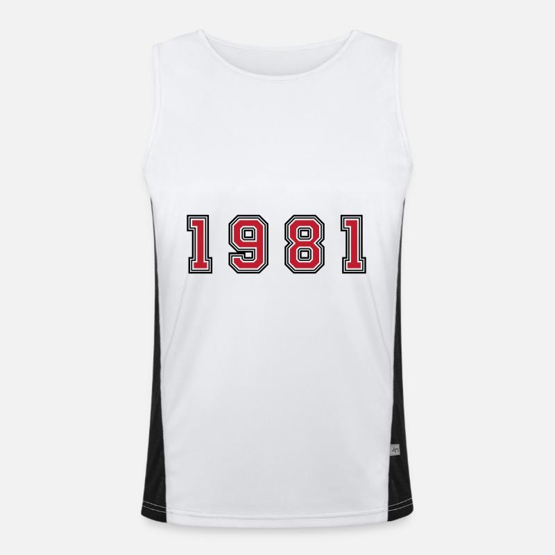 Numéro de l’année 1981 Débardeur respirant contrasté Homme 