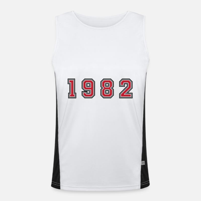 1982 year number Men's Functional Contrast Tank Top 