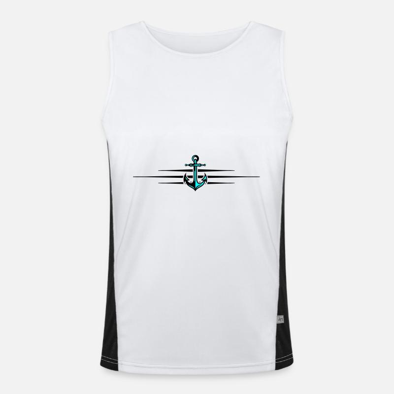 Anchor Icon Men's Functional Contrast Tank Top 