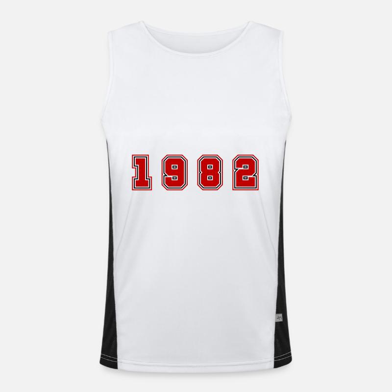 1982 Year Number Men's Functional Contrast Tank Top 