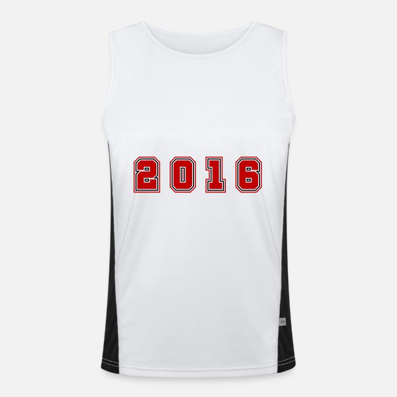 2016 Year Number Men's Functional Contrast Tank Top 
