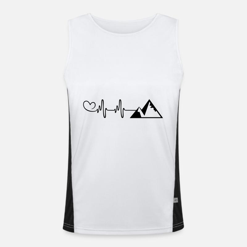 Mountains Pulse Love Men's Functional Contrast Tank Top 