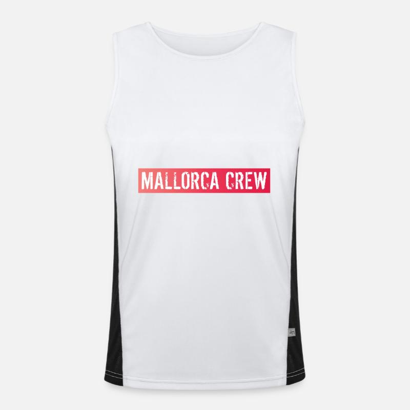 Mallorca Crew - Men's Functional Contrast Tank Top - white/black