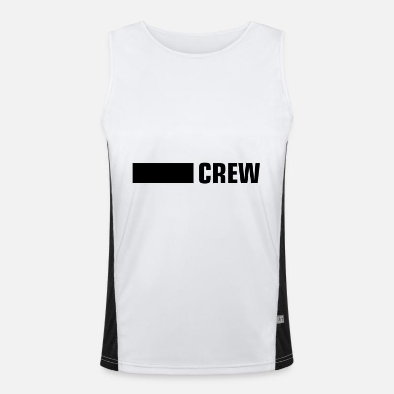 Crew Line - Men's Functional Contrast Tank Top  - white/black