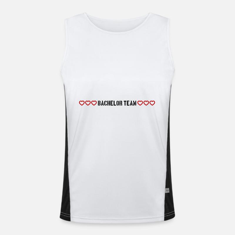 bachelor team herzchen Funktionelles Kontrast-Tank Top für Männer 