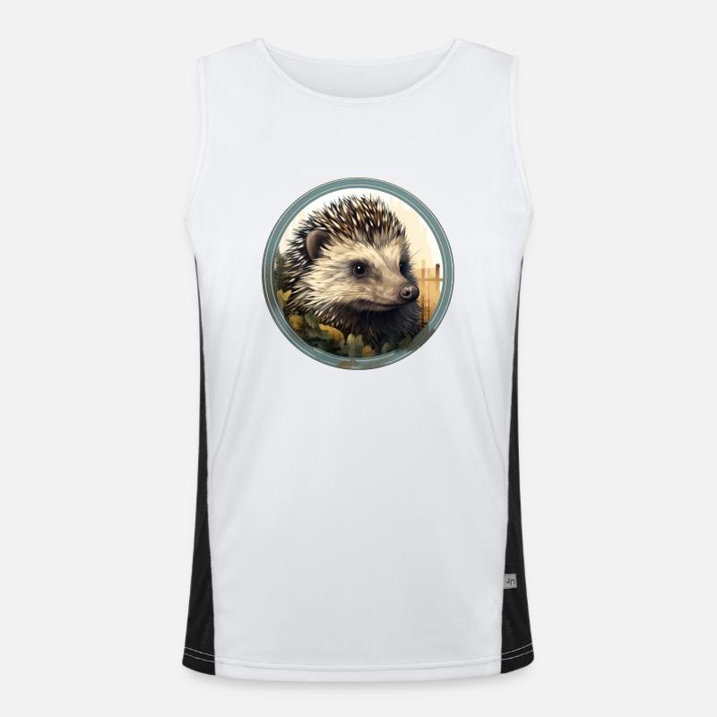 Igel Funktionelles Kontrast-Tank Top für Männer 