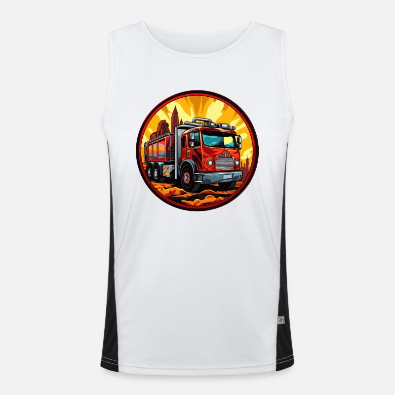 Feuerwehr Funktionelles Kontrast-Tank Top für Männer 