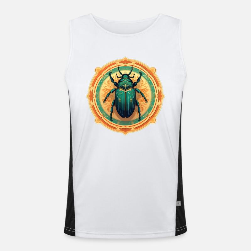 bark beetle - Men's Functional Contrast Tank Top  - white/black