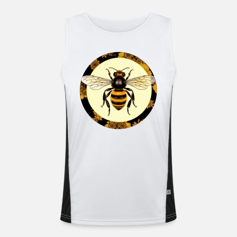 Biene Funktionelles Kontrast-Tank Top für Männer 