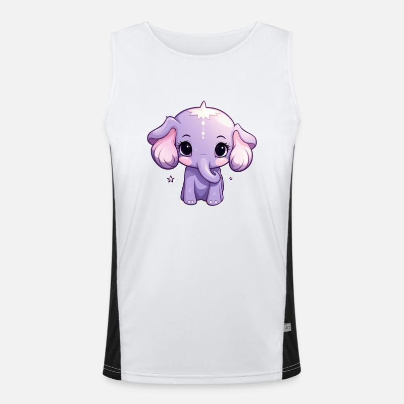 Bébé éléphant Kawaii Débardeur respirant contrasté Homme 