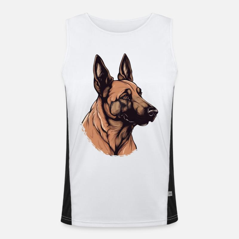 Belgian Malinois Funktionelles Kontrast-Tank Top für Männer 