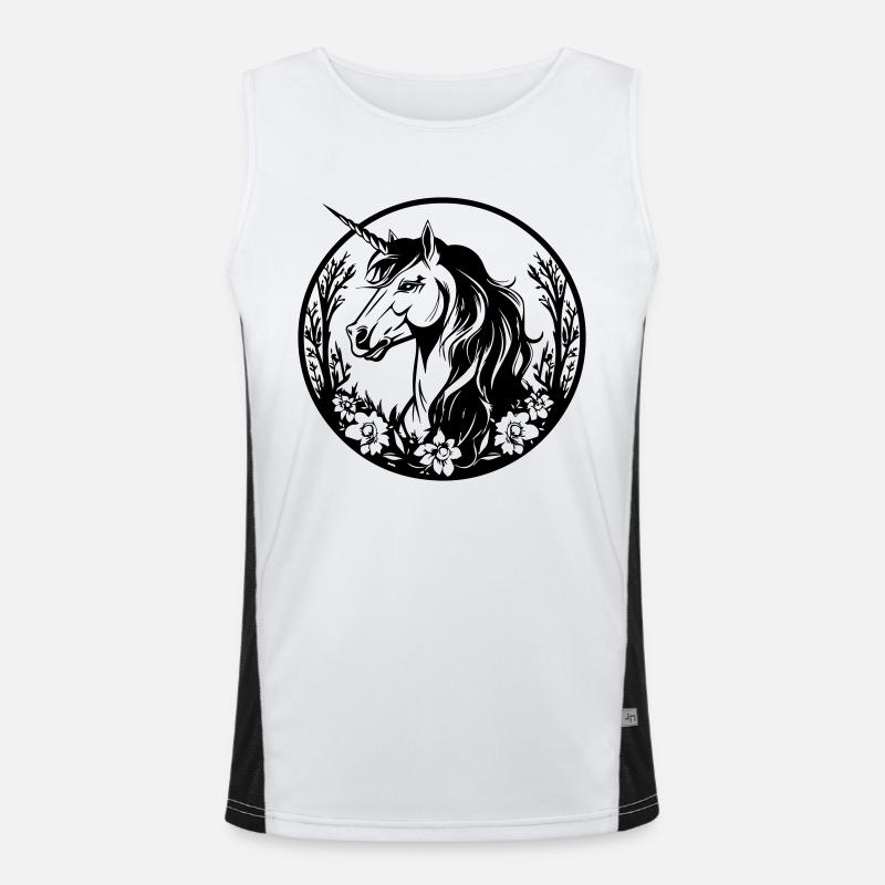 Einhorn Funktionelles Kontrast-Tank Top für Männer 