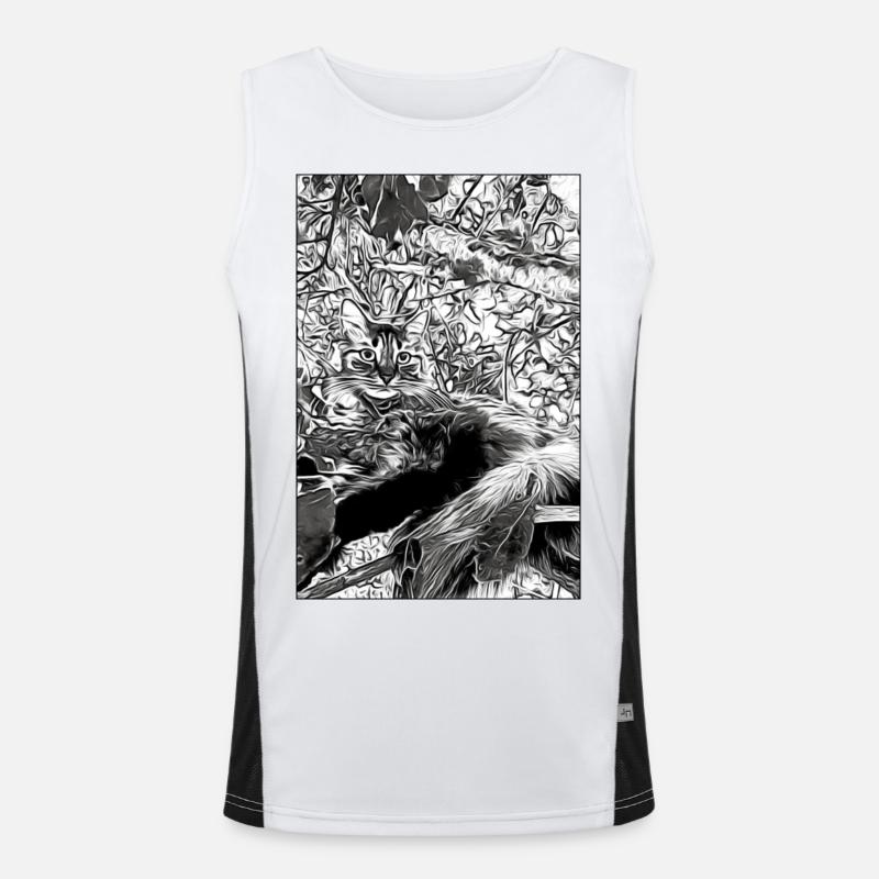chat dans l arbre Débardeur respirant contrasté Homme 