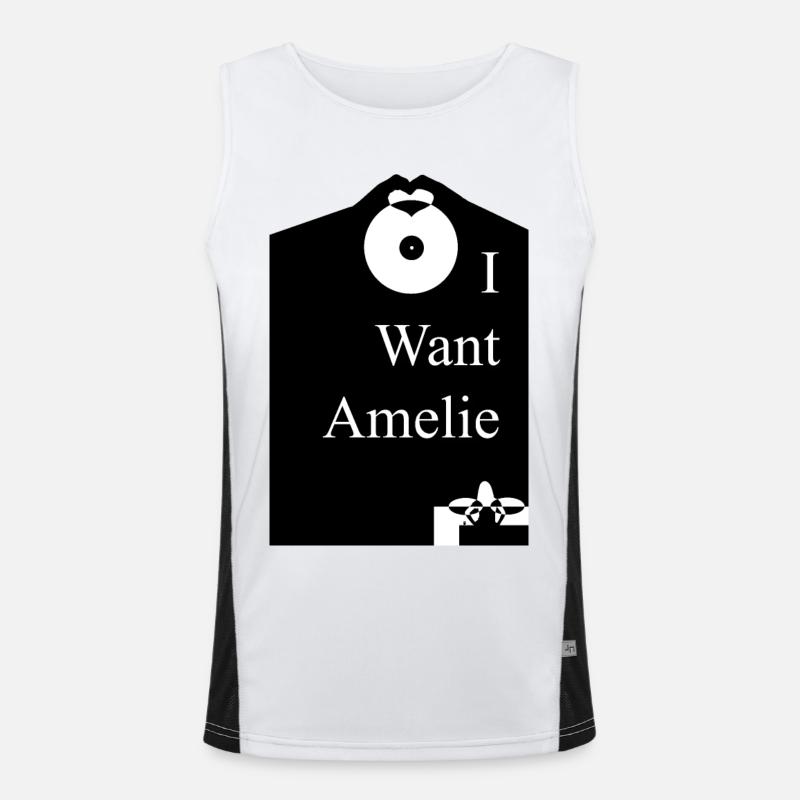Ich will Amelie Funktionelles Kontrast-Tank Top für Männer 