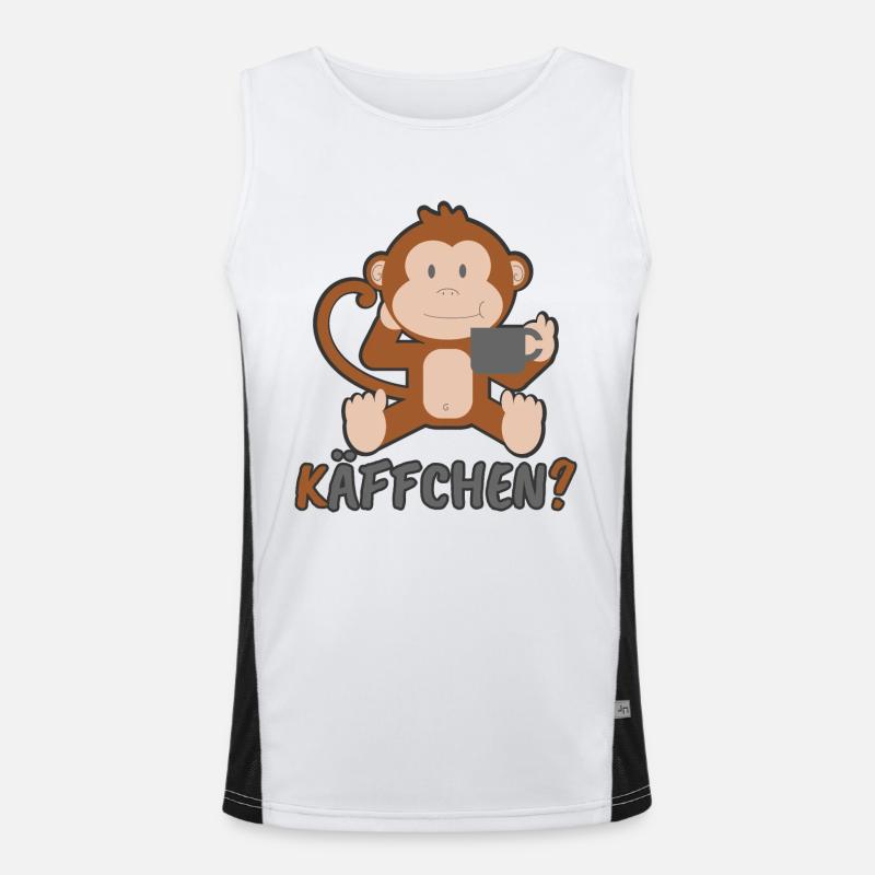 Cadeau de singe käffchen Débardeur respirant contrasté Homme 