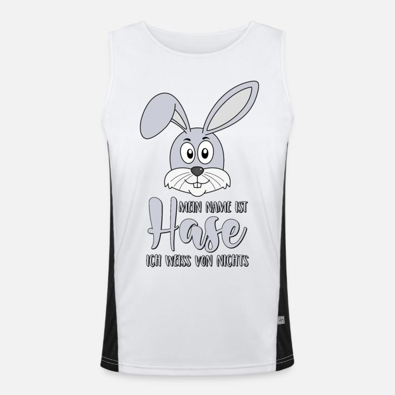 My name is Rabbit I don't know about anything Men's Functional Contrast Tank Top 