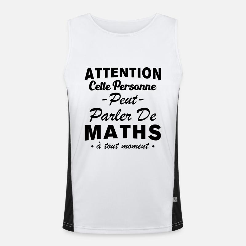 This person can talk about math at any time Men's Functional Contrast Tank Top 