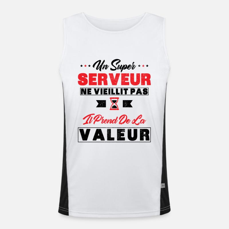 Ein Superserver altert nicht als Geschenkserver Funktionelles Kontrast-Tank Top für Männer 