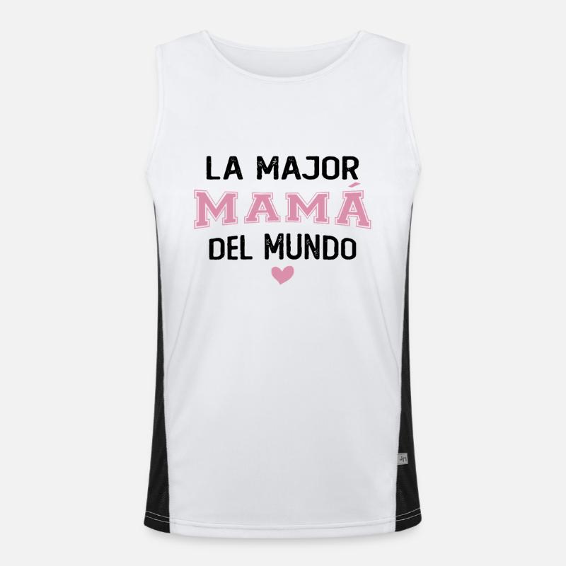 Die beste Mutter der Welt Funktionelles Kontrast-Tank Top für Männer 