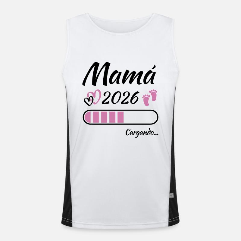 Werdende Mutter 2026 Loading Funktionelles Kontrast-Tank Top für Männer 