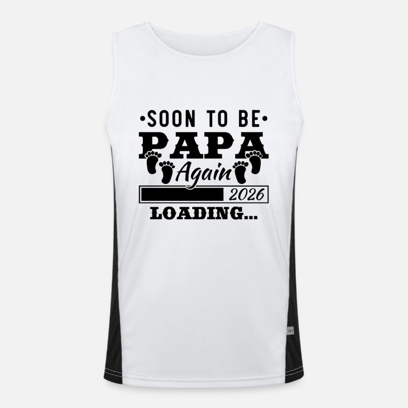 Pronto wird wieder Papa 2026 Loading Funktionelles Kontrast-Tank Top für Männer 