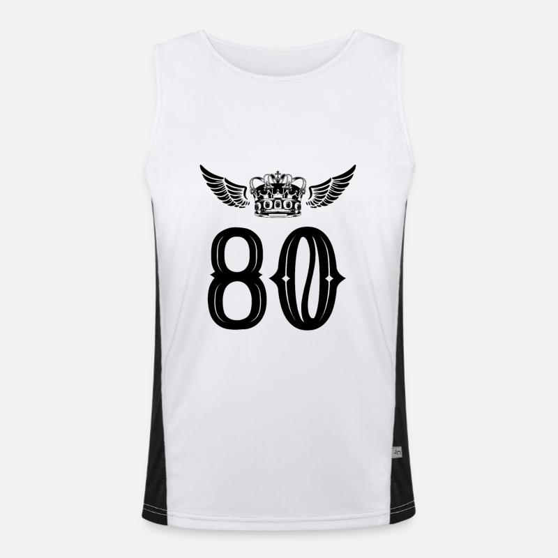 80 Number crown Men's Functional Contrast Tank Top 