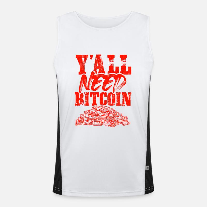 ihr braucht bitcoin Funktionelles Kontrast-Tank Top für Männer 