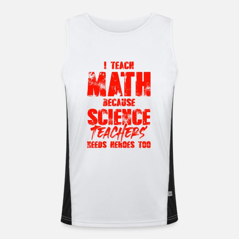 mathematics teacher Men's Functional Contrast Tank Top 