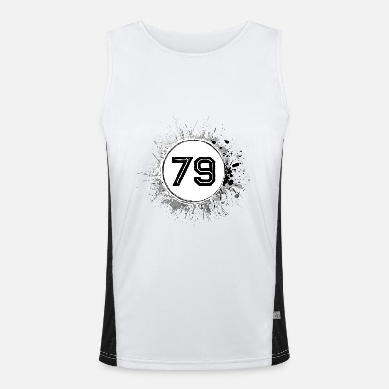 79 Number of blobs Men's Functional Contrast Tank Top 