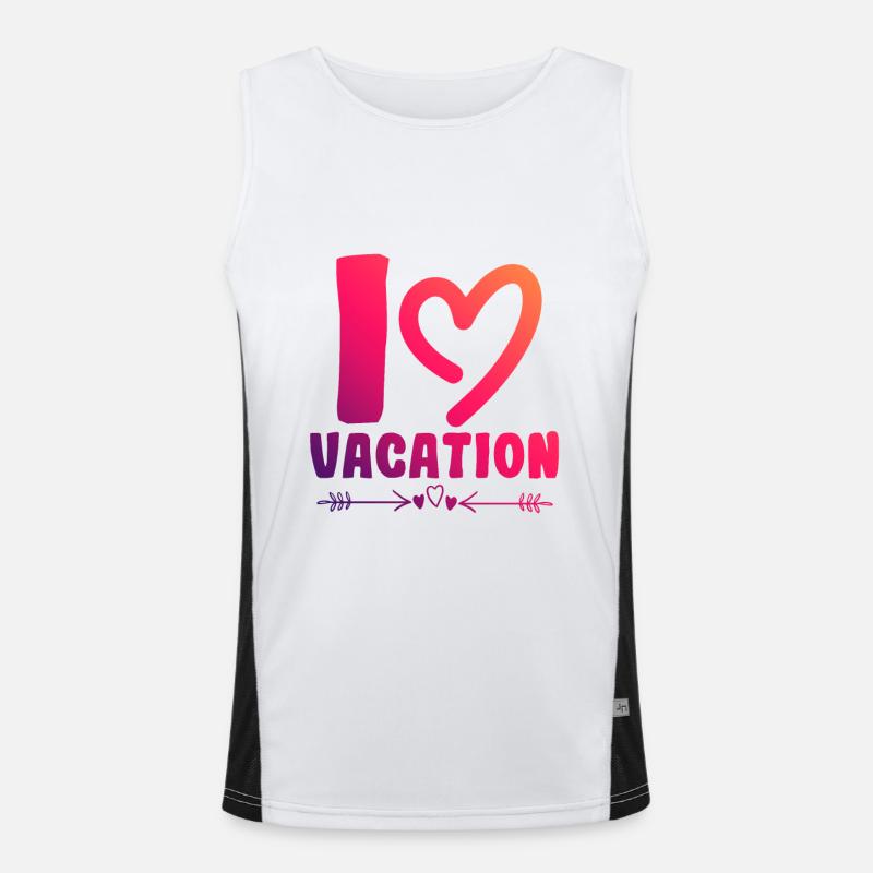 Ich liebe Urlaub Funktionelles Kontrast-Tank Top für Männer 
