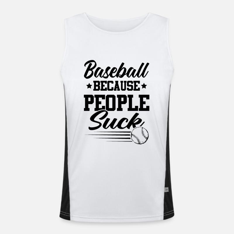Baseball Slogan Men's Functional Contrast Tank Top 