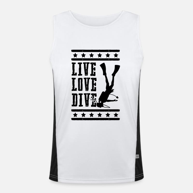 Life Love Diving Men's Functional Contrast Tank Top 