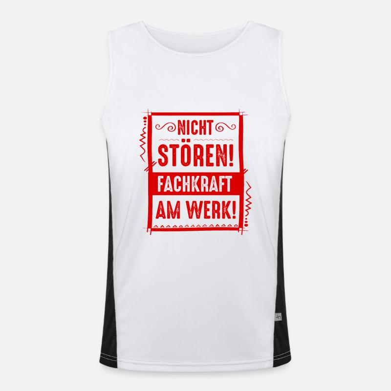 Fachkraft am Werk Funktionelles Kontrast-Tank Top für Männer 