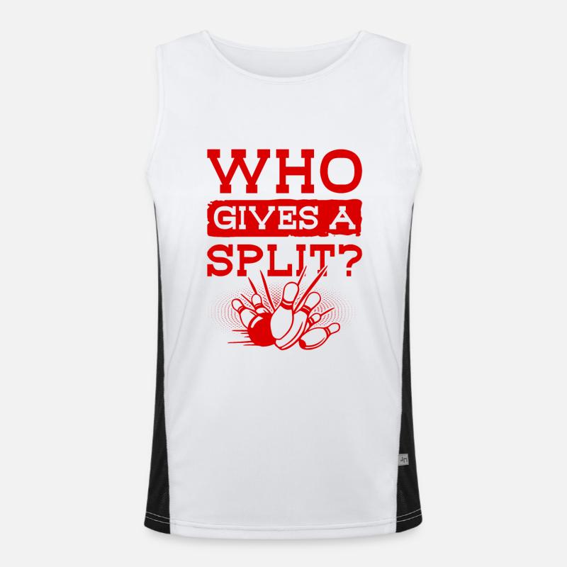 Bowling Split Men's Functional Contrast Tank Top 