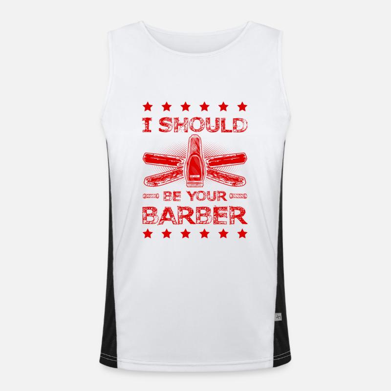 Barber friseur Funktionelles Kontrast-Tank Top für Männer 