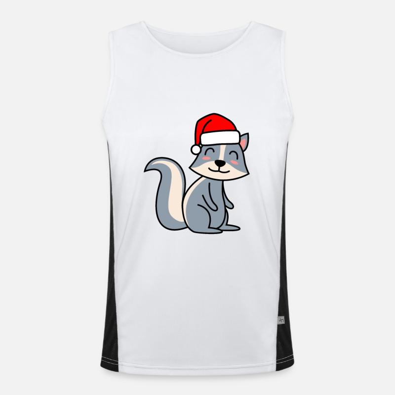 Stinker Comic Christmas Xmas Men's Functional Contrast Tank Top 