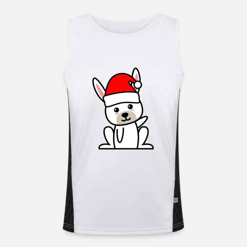 Lapin Comic Noël Noël Débardeur respirant contrasté Homme 