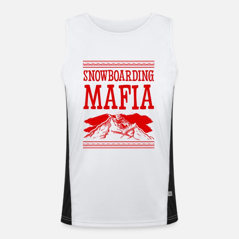 Snowboarding Mafia Funktionelles Kontrast-Tank Top für Männer 
