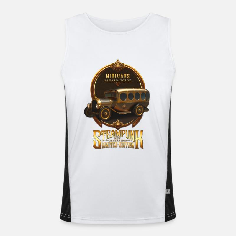 STEAMPUNK OLDTIMER OLDTIMER RETRO VAN Funktionelles Kontrast-Tank Top für Männer 