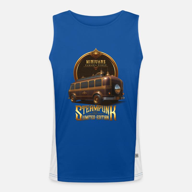 STEAMPUNK OLDTIMER OLDTIMER RETRO MINIVANS Funktionelles Kontrast-Tank Top für Männer 