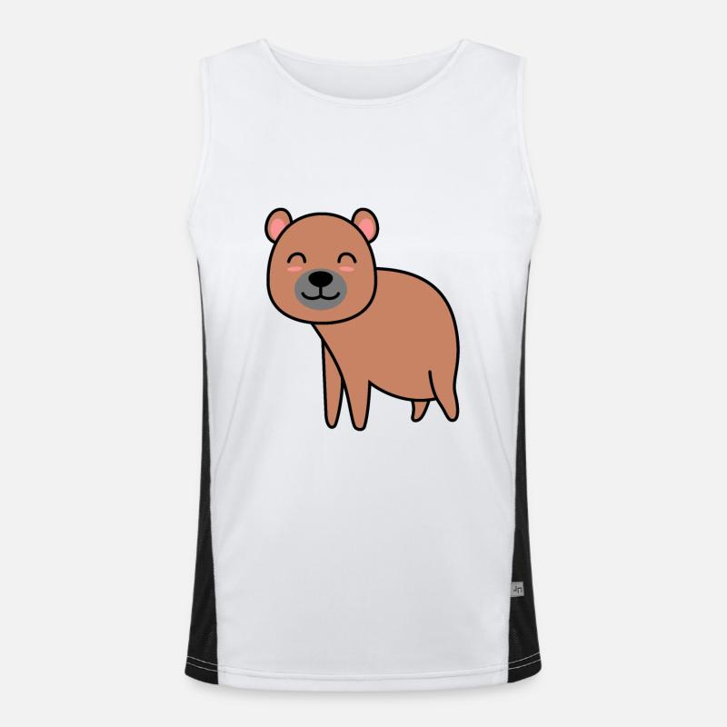 Bär Comic Funktionelles Kontrast-Tank Top für Männer 