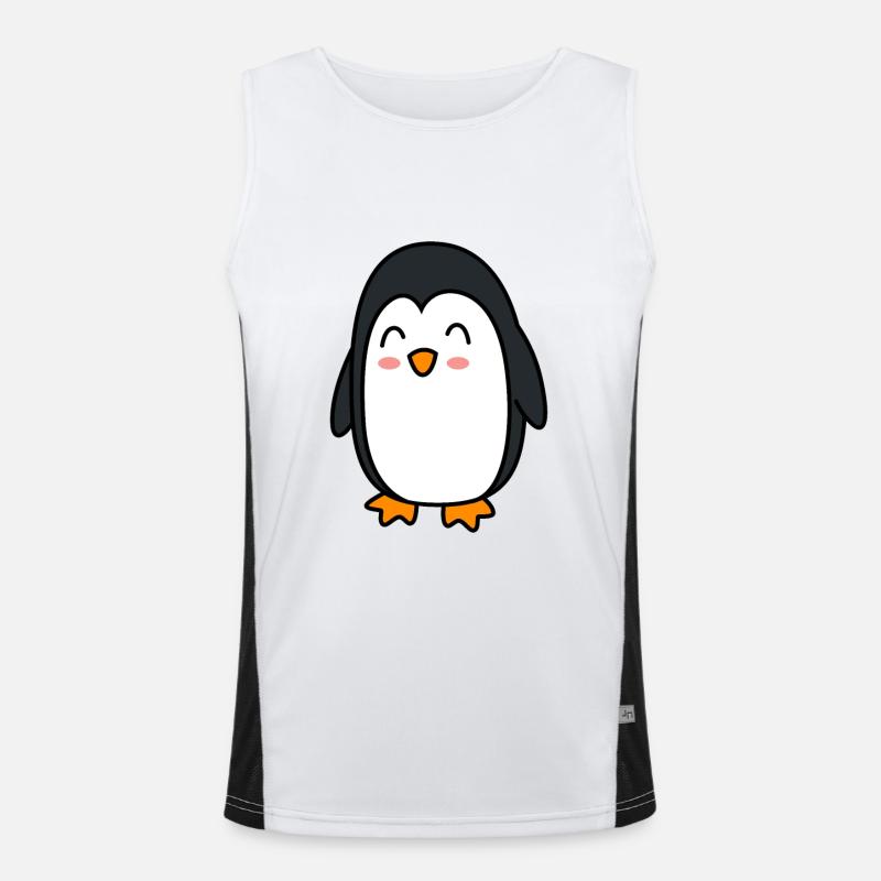 Penguin Comic Animal Men's Functional Contrast Tank Top 
