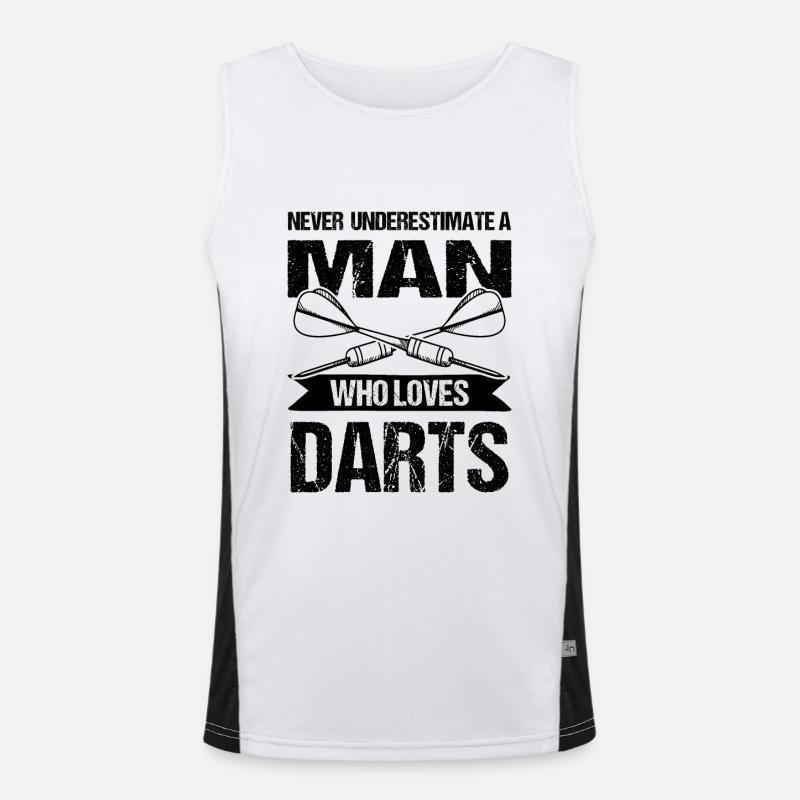 Man Darts Love Men's Functional Contrast Tank Top 
