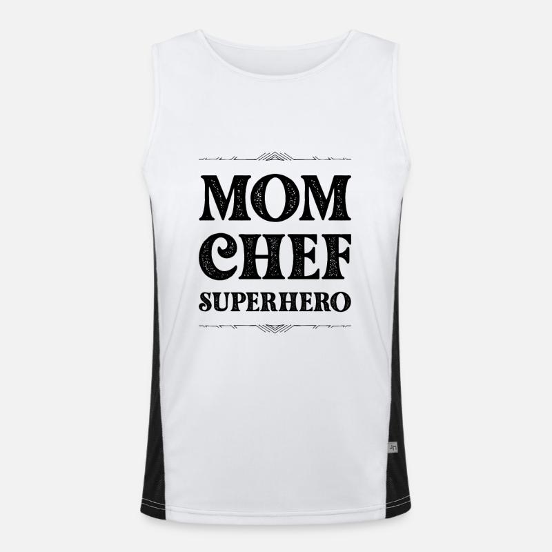 Maman Chef Super-héros Maman Débardeur respirant contrasté Homme 