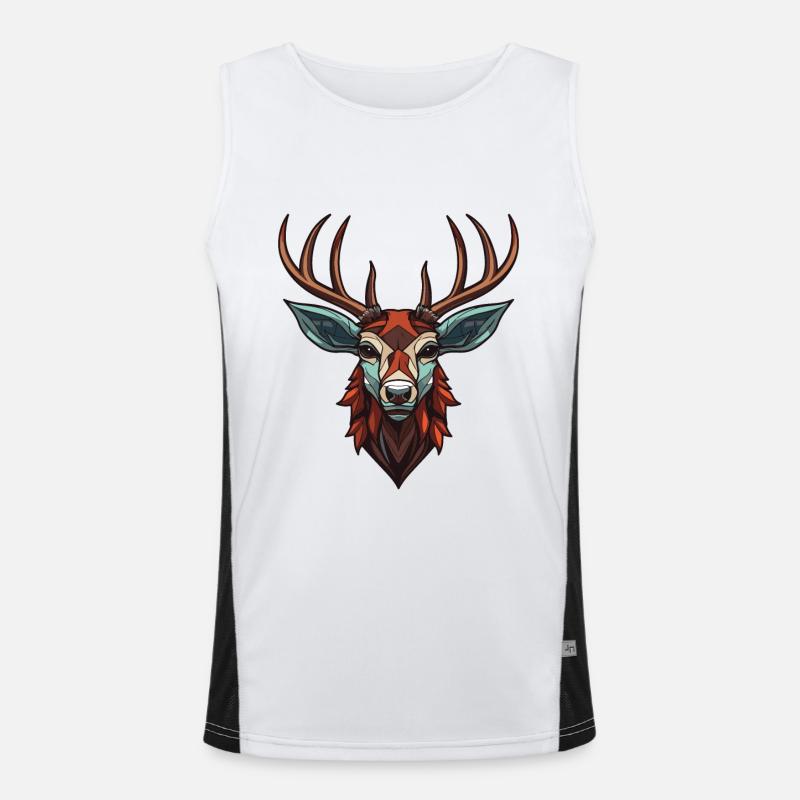 Deer Head Men's Functional Contrast Tank Top 