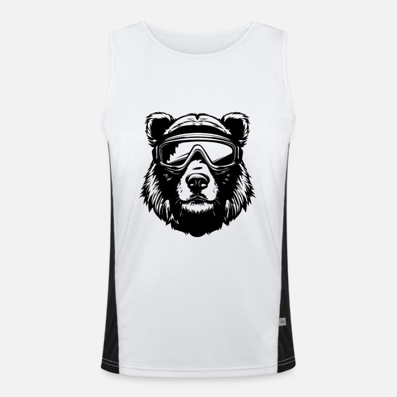 Bear Snowboard Lunettes de ski Débardeur respirant contrasté Homme 