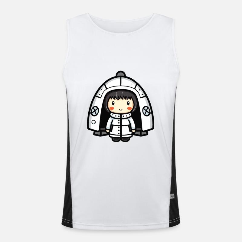 Igloo Eskimo Winter Comic Men's Functional Contrast Tank Top 