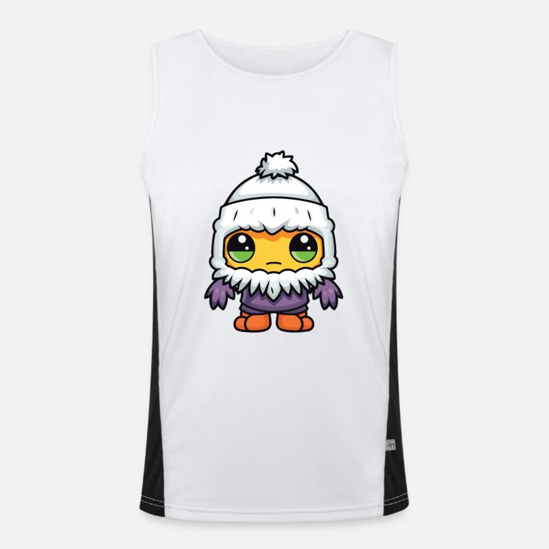 Cold Winter Comic Eskimo Men's Functional Contrast Tank Top 