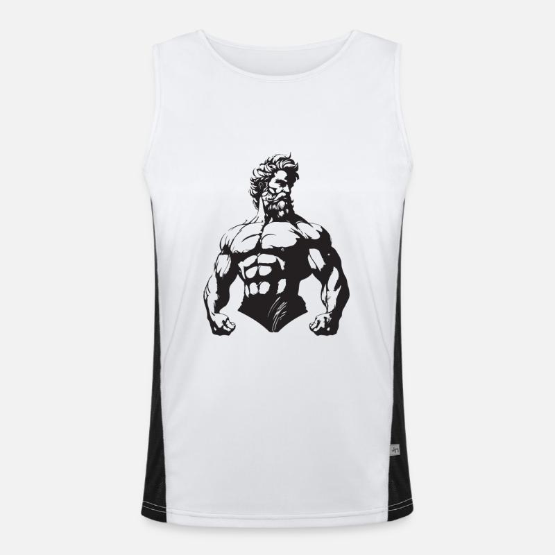 Bodybuilder Muscles Workout Gym Men's Functional Contrast Tank Top 